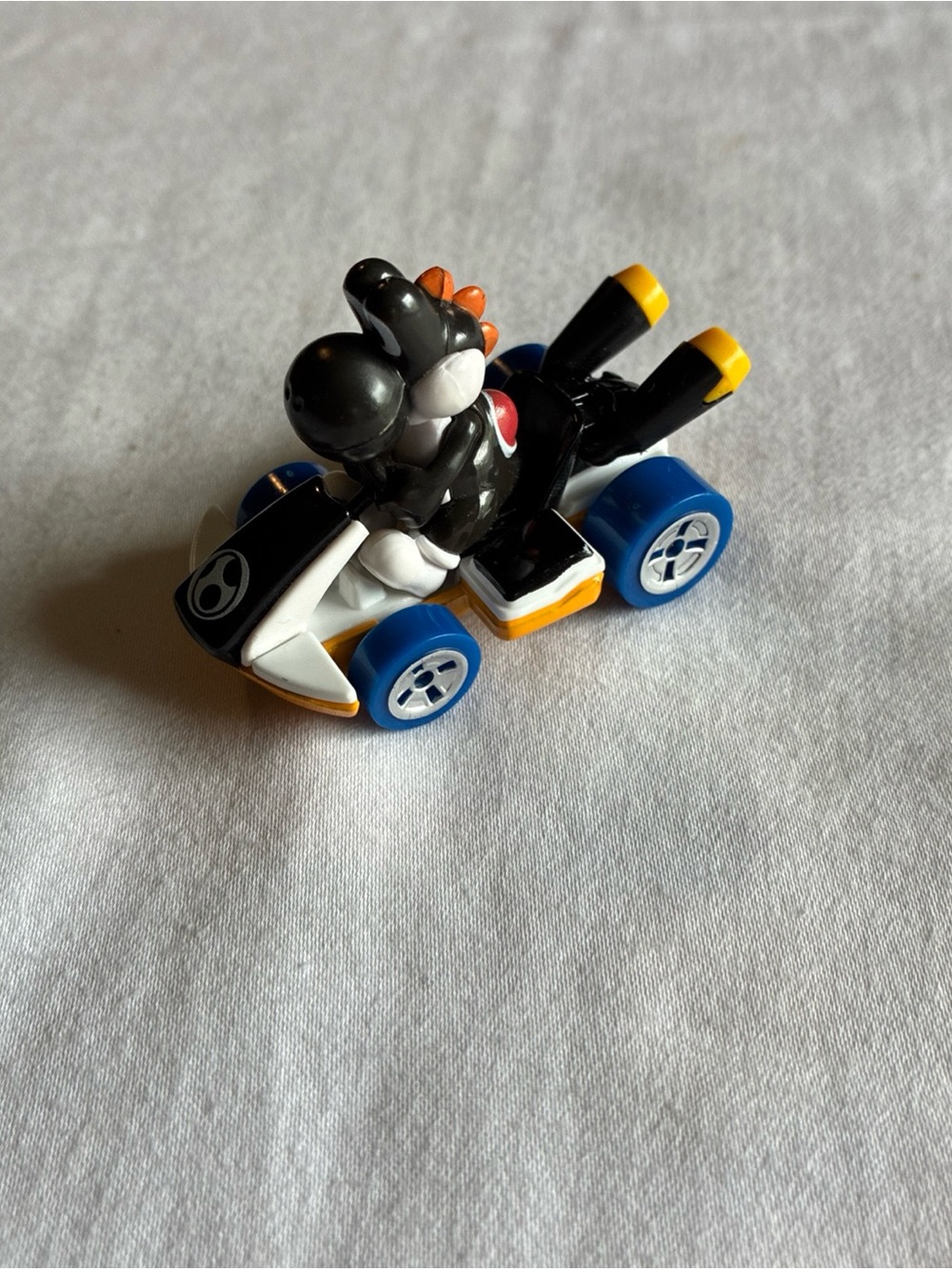 Nintendo Black Yoshi Kart with Blue Wheels and Yellow Accents Rare